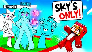 LOCKED on ONE LUCKY CHUNK with SKY SPRUNKI FAMILY [upl. by Murial]