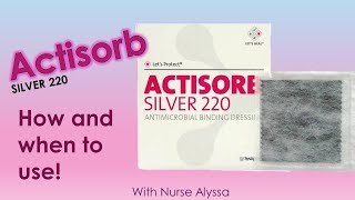 Actisorb  When and how to use [upl. by Roseline]