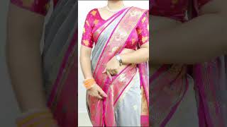 Easy kanjivaram silk saree draping perfectly  How to wear silk saree for wedding amp party [upl. by Novj922]