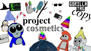 𝐩𝐫𝐨𝐣𝐞𝐜𝐭 𝕔𝕠𝕤𝕞𝕖𝕥𝕚𝕔𝕤 Gorilla tag copy │On itchio │ Every single cosmetic for free😲 [upl. by Litsyrk]