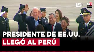 Joe Biden presidente de Estados Unidos llegó al Perú para participar en el foro APEC 2024 [upl. by Nancee]