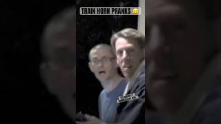 Train Horn Pranks 😅 trainhorn lol haha karen shorts shorts reels prank trending trend [upl. by Akihsal]