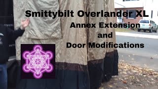 Smittybilt Overlander XL Rooftop Tent Annex amp Door Mods for Cargo Trailer [upl. by Nosredna]