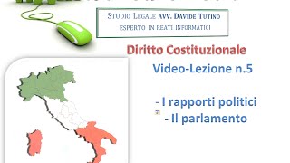 Diritto Costituzionale  Video lezione n 5 Rapporti politici il parlamento [upl. by Carlee]