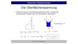 Strömungsmechanik 06 Die Oberflächenspannung [upl. by Thetos]