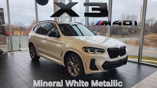 NEW ARRIVAL 2024 BMW X3 M40i Mineral White Metallic on Cognac Sensatec [upl. by Giralda]