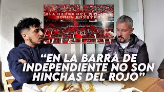 Pablo Carrozza quotEn la BARRA de INDEPENDIENTE hay HINCHAS de OTROS CLUBESquot [upl. by Lihcox372]