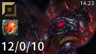 Sion Top vs Gnar  EUW Master  Patch 1423 [upl. by Sande]