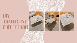 DIY TRAVERTINE COFFEE TABLEin just 15 minutes diycoffeetable [upl. by Eelirol]