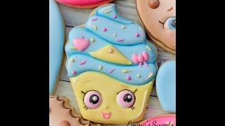 How to Make a Shopkins Cookie  Cupcake Cookie by Emmas Sweets [upl. by Aes]