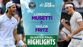 Wimbledon 2024  LorenzoMusetti shines bright in an epic Quarter Final win  WimbledonOnStar [upl. by Kirby]