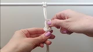 SAILOR KNOT  1MINUTE DIY macrame tutorial  slow version perfect for beginners too [upl. by Veronika140]