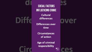 Social Construction of Crime  60 Second Criminology WJEC Level 3 Unit 2 [upl. by Aramoj]