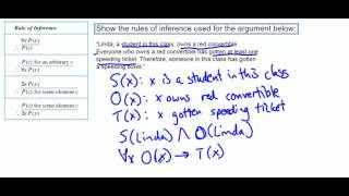 Rules of Inference Predicates Example 1 [upl. by Nuahsyd]