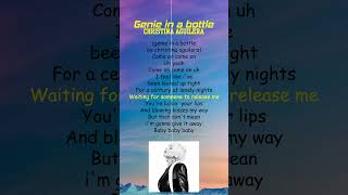 Christina Aguilera  Genie In A Bottle Lyrics shorts [upl. by Ordnajela]