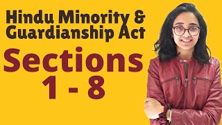 Hindu Minority amp Guardianship Act Sec 1 to 8 in detail  Natural Guardian amp Powers [upl. by Rennug]