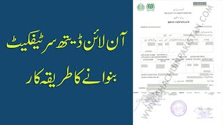 How to apply Death Certificate online in Pakistan [upl. by Haikezeh105]