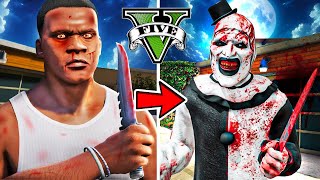 Franklin se CONVIERTE en ART el PAYASO 🤡🔪 en GTA 5 [upl. by Adnav]