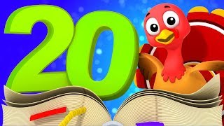 1  20 Number Song  Cartoon Videos For Kindergarten Babies By Farmees [upl. by Zeculon]