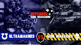 Ultramarines Vs Iron Warriors  Warhammer Horus Heresy Battle Report [upl. by Einnok]