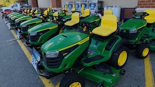 New riding mowers at Lowes UTVs tractor lawncare garden farm equipment subscribe johndeere [upl. by Narf]