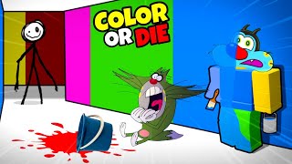 OGGY AND JACK PLAYING COLOR OR DIE IN ROBLOX [upl. by Tabbatha]