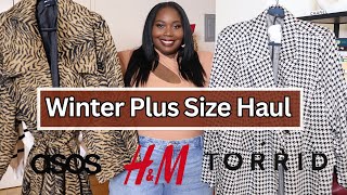 HUGE Plus Size Winter Clothing Haul  Coats Sweaters amp Dresses [upl. by Ellenad281]