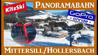 PANORAMABAHN GoPro ONRIDE von MittersillHollersbach zum Skigebiet KitzSki [upl. by Bertle]