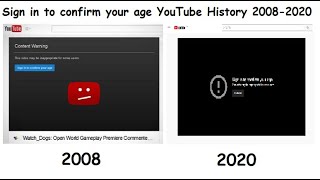 Sign in to confirm your age YouTube History 20082020 [upl. by Warfeld]