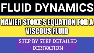 Navier Stokes Equation  Navier Stokes Equation For A Viscous Fluid [upl. by Ablasor]