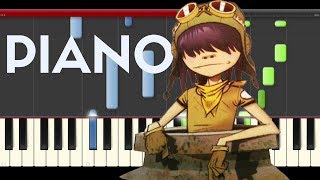 Gorillaz Strobelite Piano Midi tutorial Sheet app Cover Karaoke [upl. by Bertram]