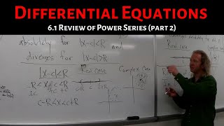 Differential Equations Lecture 61 Review of Power Series Part 2 [upl. by Aicilf192]