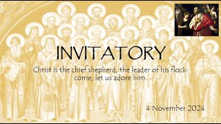 Liturgy of Hours Invitatory and Lauds 04 Nov 2024 Memorial of St Charles Borromeo bishop [upl. by Leopold]