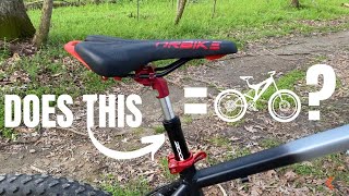 Suspension Seat Post for MTB Does this make it Dual Suspension What are Suspension Posts good for [upl. by Airreis873]