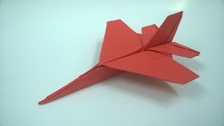 How to make an F16 Jet Fighter Paper Plane II Tuan Bo TubeHD [upl. by Malia]