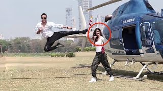 Tiger Shroffs Amazing Stunt With Disha Patani For Baaghi 2 Promotions [upl. by Acile]