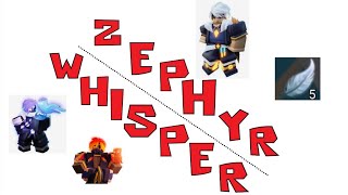 30v30 whisper and zephyr roblox bedwars [upl. by Ecirtemed]