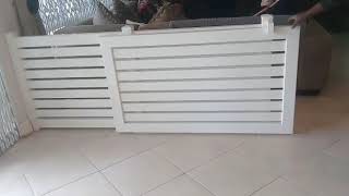 Value Fencing PVC Horizontally slatted style internal screening amp sliding pedestrian gate [upl. by Eicyak192]