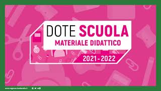 Dote Scuola 20212022  Materiale Didattico [upl. by Oremar]