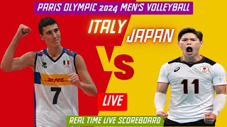 OLYMPIC MEN’S VOLLEYBALL LIVE  JAPAN vs ITALY Live Score Update  2024 Paris Volley Quarter Finals [upl. by Hannan]