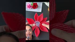 Lo conseguis en la verduleria diy reciclado invento adorno flor [upl. by Nonnel]