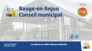 BaugéenAnjou Conseil municipal du 14 décembre 2020 [upl. by Roderich21]