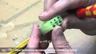 How to remove terminals from a connector block [upl. by Mary]