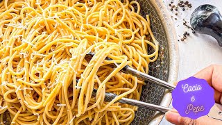 BEST AUTHENTIC Cacio e Pepe The EASIEST pasta recipe you need in your life [upl. by Anitnelav175]