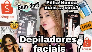 Testando Depiladores faciais Versão USB Shopee [upl. by Baillie]