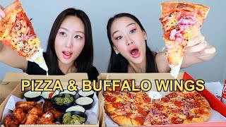 PIZZA amp WINGS  GREEN FLAGS IN A RELATIONSHIP MUKBANG [upl. by Oconnor]