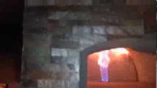 Drago P1 Burner in a Cortile Barile Oven by BrickWood Ovens [upl. by Nednerb]