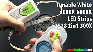 How to use CCT dimmable controller to connect 3527 SMD tunable white led strips [upl. by Nalahs282]