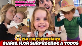 Maria Flor encanta a todos com fala espontânea ❤️ Virginia fica surpresa [upl. by Xam680]