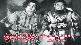 Patala Bhairavi Telugu Movie  SV Ranga Rao amp NTR Nice Miracle Scene  NTR  K Malathi  ETV Cinema [upl. by Nerfe248]